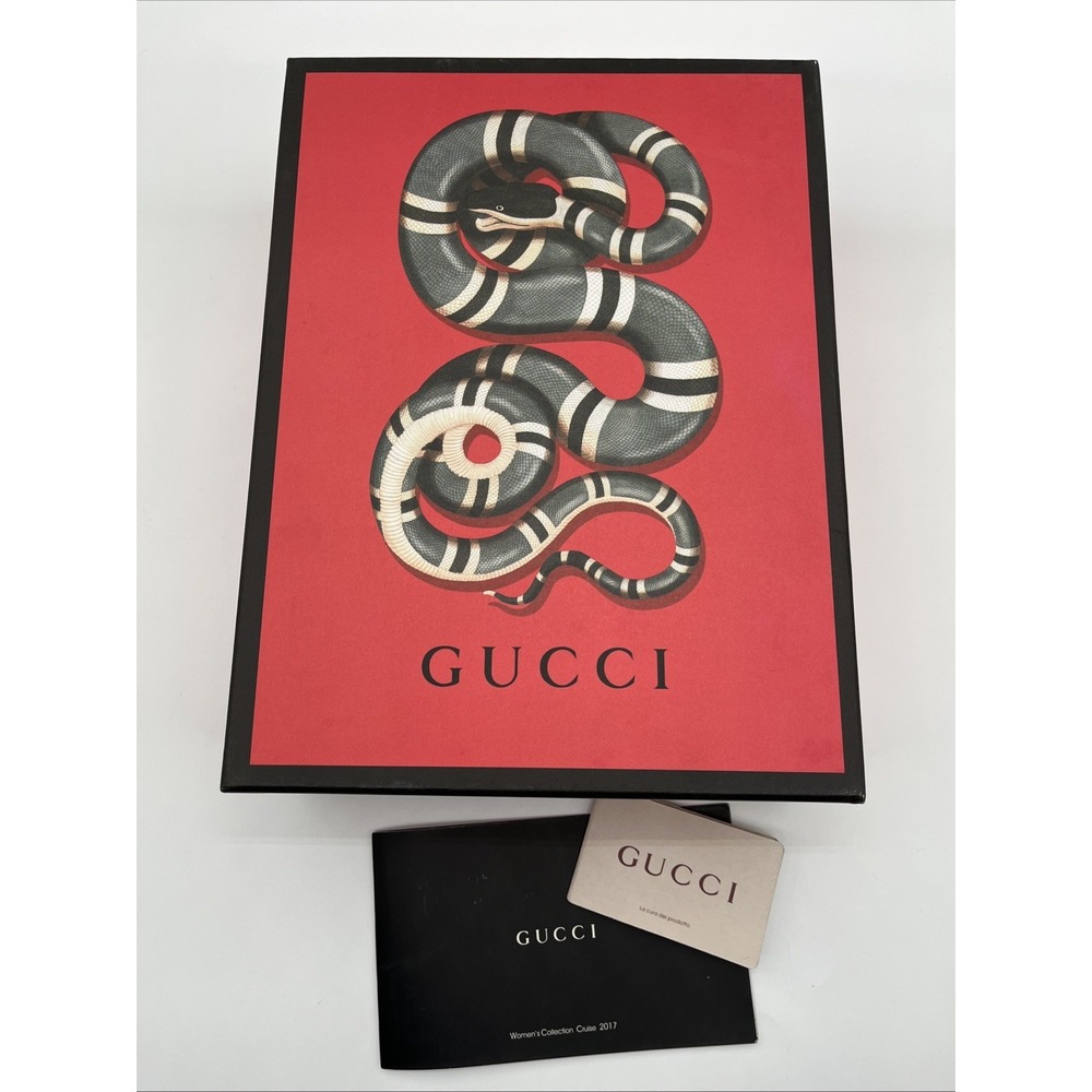 RARE Gucci Cruise 2017 Snake Shoe Box Red Black Women's Collection 14"x10.5"x4"